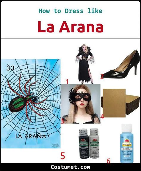 La Arana Loteria Cards Costume For Cosplay Halloween In