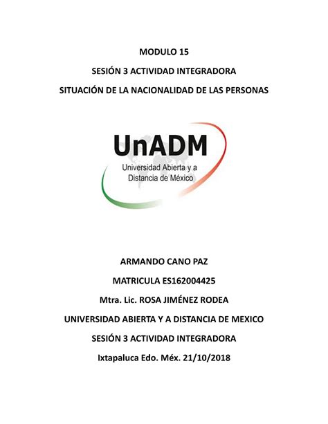 M15 U2 S3 trabajos de derecho MODULO 15 SESIÓN 3 ACTIVIDAD