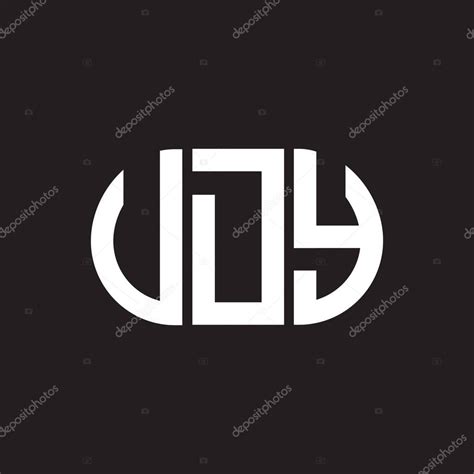 Diseño Del Logotipo De La Letra Udy Sobre Fondo Negro Udy Iniciales Creativas Letra Logo