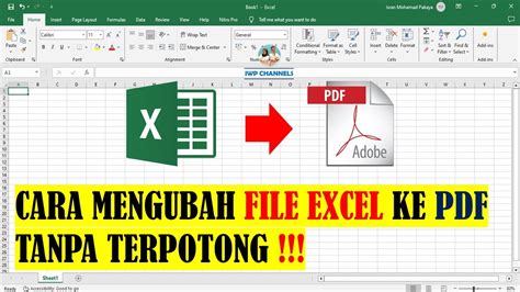 Cara Mengubah File Excel Ke Pdf Tanpa Terpotong Youtube