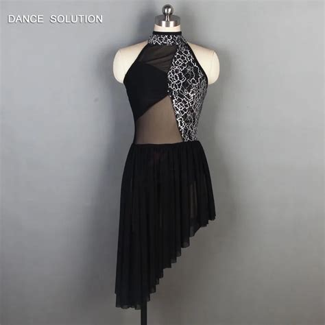 Halter Neck Black Sequin And Mesh Dress For Girls And Women Ballet