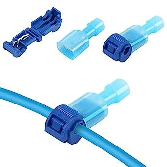 120 Pcs Quick Splice Wire Terminals Male Female Blue T Tap Self