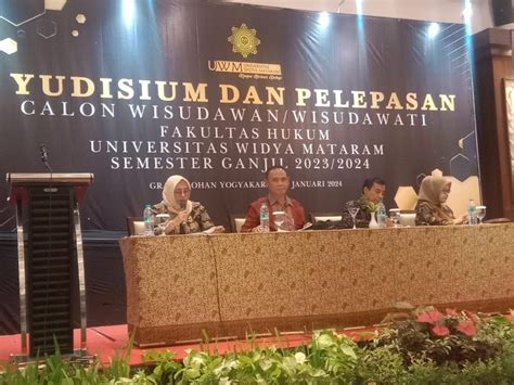 Yudisium Dan Pelepasan Calon Wisudawan Dan Wisudawati Fh Uwm Semester