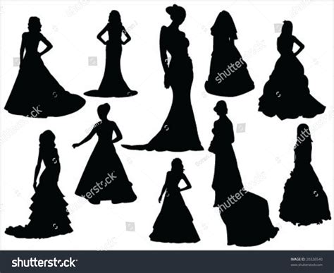 Bride Silhouette Collection Stock Vector Illustration 20326540 Shutterstock