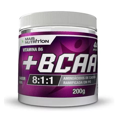 Suplemento En Polvo Mais Nutrition Bcaa Sabor Uva En Pote De G