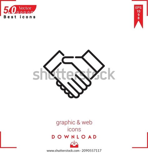 Outline Handshake Icon Handshake Icon Vector Stock Vector (Royalty Free ...