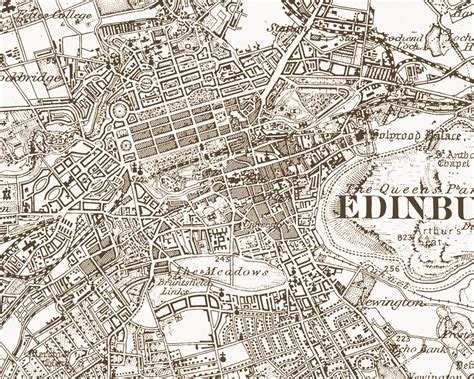 Edinburgh Map Old Edinburgh Map Vintage Map City Map Print - Etsy UK | Paris map, Paris street ...