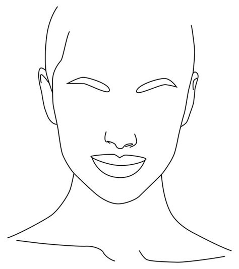 Le Visage Est Une Ligne Portrait Le Long Des Lignes Dessin D Une Femme