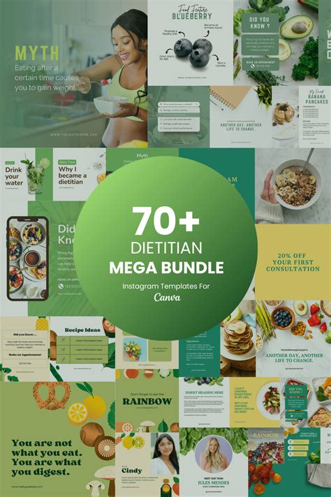 Dietitian Social Media Bundle Instagram Plan Social Media Media