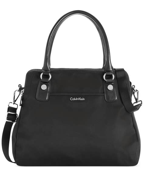 Calvin Klein Nylon Satchel In Black Lyst