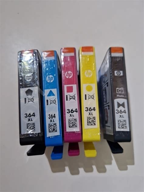 Hp 364xl Ink Cartridges Genuine Black Magenta Cyan Yellow Photo Black 5 Inks Ebay