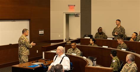 U S Space Command Commander Visits Marine Corps War College Students