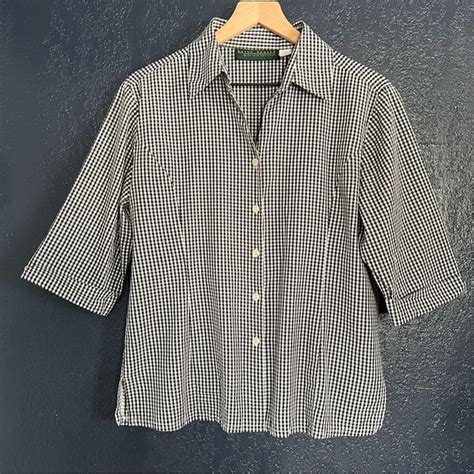 Doen Tops Harv Benard By Benard Holtzman Vintage Gingham Button Down Top Poshmark