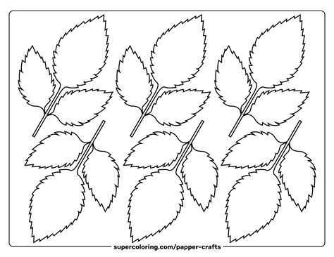 6 Leaves Of Rose Template Free Printable Papercraft Templates