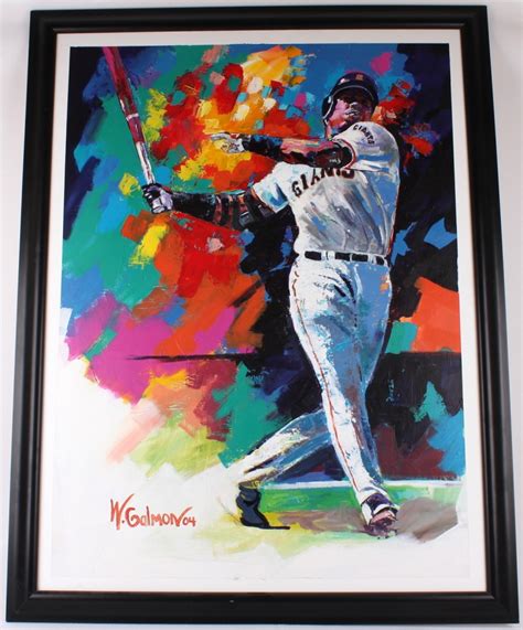 Winford Galmon Barry Bonds Giants Signed 41 X 53 Custom Framed