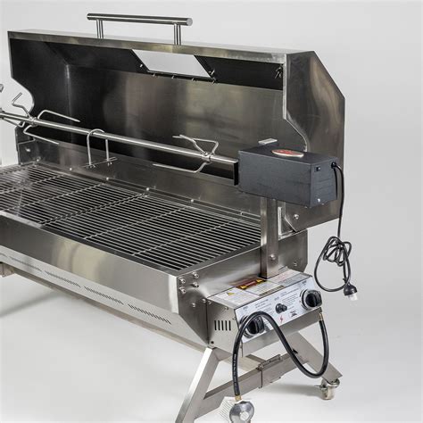 Flaming Coals Gas Spit Roaster 150cm Set With 60kg Motor Peters Of