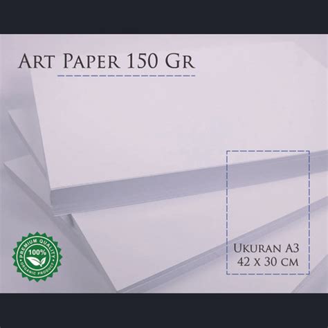 Jual Kertas Art Paper Art Carton A Gr Gsm Putih Glossy Karton