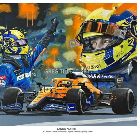 Lando Norris Limited Edition Art Print From An Original Painting By