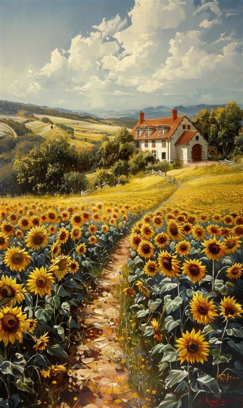 Traditional Sunflower Farmhouse – Prompt Library