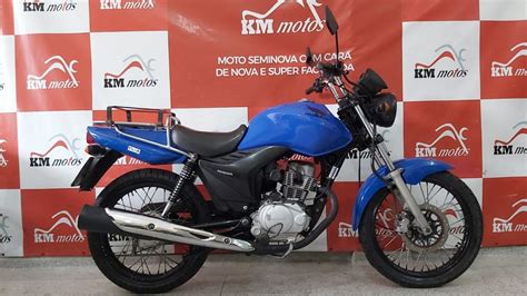 Honda CG 150 Fan Cargo ESDI 2014 Azul KM Motos Sua Loja De Motos