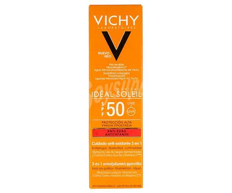 Vichy Crema Solar Con Acción Antiedad Y Factor De Protección 50 Muy