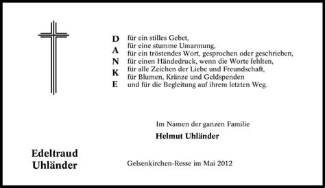 Traueranzeigen von Edeltraud Uhländer Trauer in NRW de