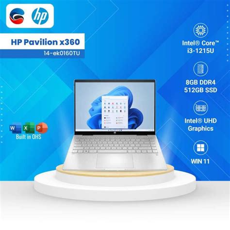 Promo Hp Laptop Pavilion X360 14 Ek0160tu Intel Core I3 1215u 512gb 8gb