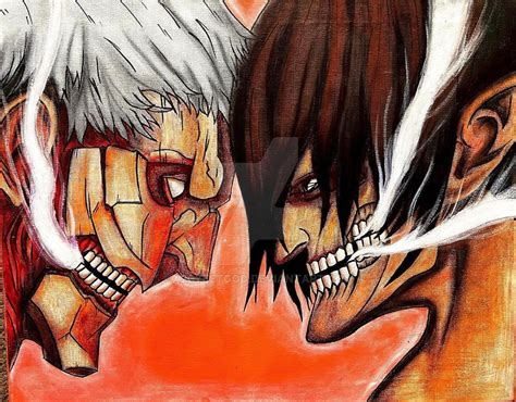 Reiner vs Eren by 420yeetgod on DeviantArt