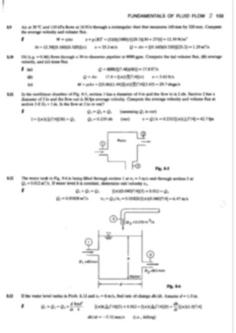 Solution Fluid Mechanics Solved Problems Fundamentals Of Fluid Flows