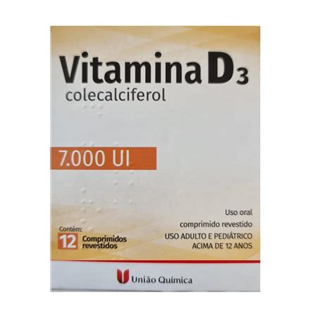 Vitamina D Colecalciferol 7000UI 12 Comprimidos Shopee Brasil