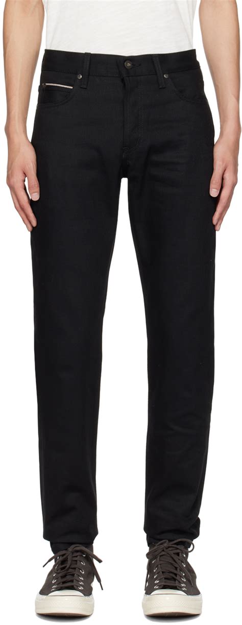 Black Super Guy Jeans By Naked Famous Denim On Sale