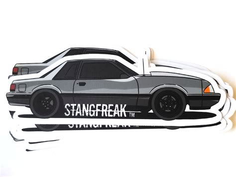 Gray Foxbody Mustang Sticker Mustang Merch Lx Foxbody Etsy