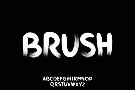 Handwritten Brush Stroke Font Vector 18968493 Vector Art At Vecteezy