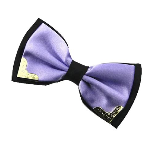 Wholesale Metal Bow Tie Men Butterfly Cravat Bowtie Male Solid Color