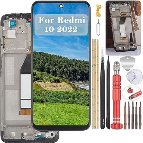 Yhx Ou 6 50 Nero Telaio Lcd Display Per Xiaomi Redmi 10 2022 Lcd