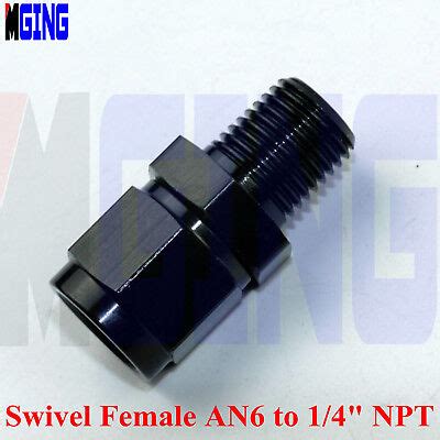 Female An An Straight Swivel To Npt Male Adapter Thread Fitting