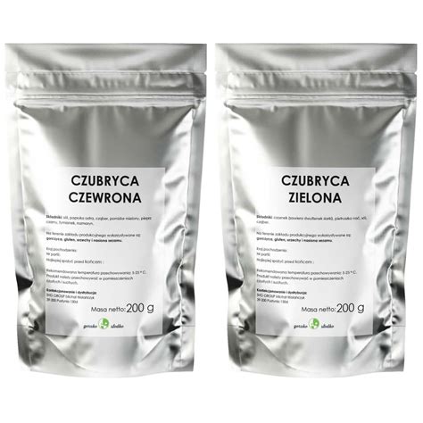 Czubryca Zielona Czubryca Czerwona Zestaw 2x200g Sklep