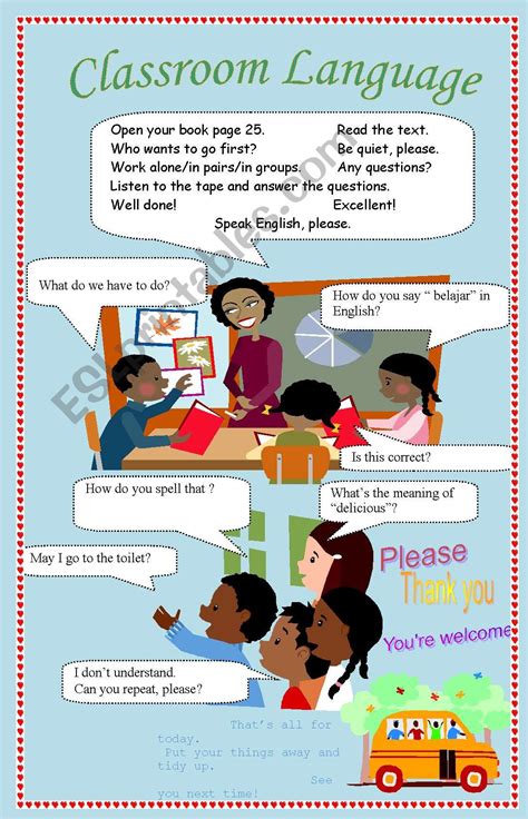 Classroom Language Poster Esl Worksheet By Pcsocake Sexiezpix Web Porn