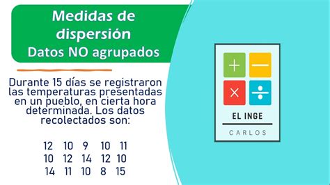 Estad Stica Medidas De Dispersi N Ejemplo Datos No Agrupados