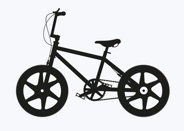 Premium Vector | Black silhouette of bicycle or bike silhouette