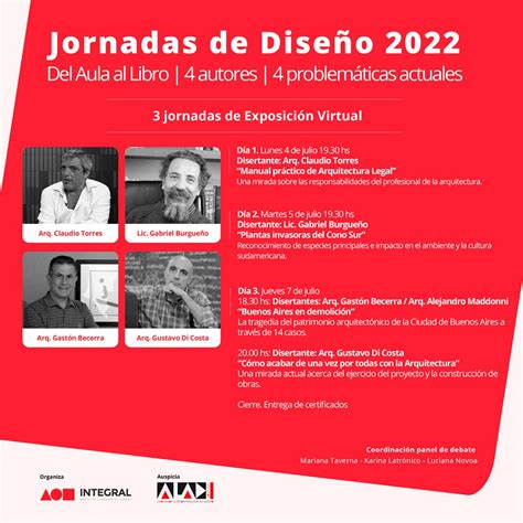 Jornadas de Diseño 2022 Del Aula al Libro 4 Autores 4 Problemáticas