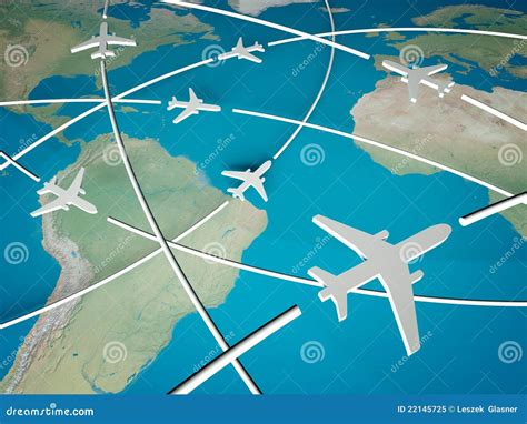 3d Airplane Routes On World Map Stock Photo | CartoonDealer.com #22145725