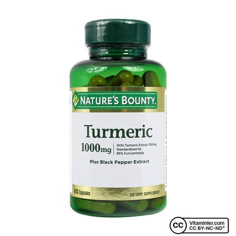 Nature S Bounty Turmeric Mg Plus Black Pepper Kaps L Vitaminler