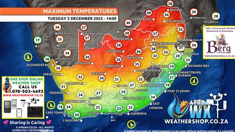 Southern Africa Weather Forecast Maps Tuesday December Afriwx