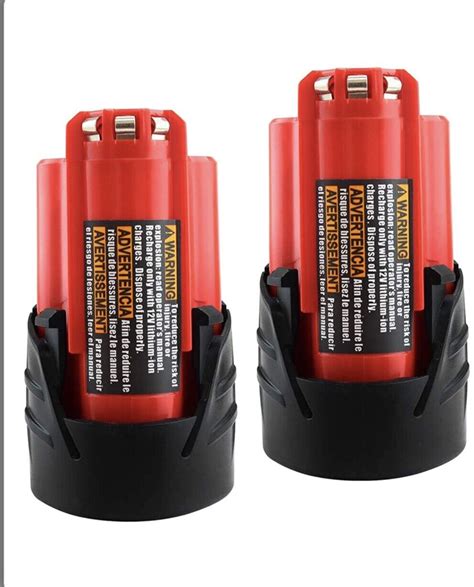 2 New Genuine Milwaukee 48 11 2401 Batteries 12 Volt M12 Red Lithium Ion Oem Ebay