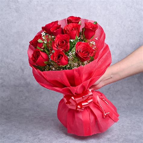 Order 12 Red Roses Bouquet Online Free Delivery In 3 Hours Flowera