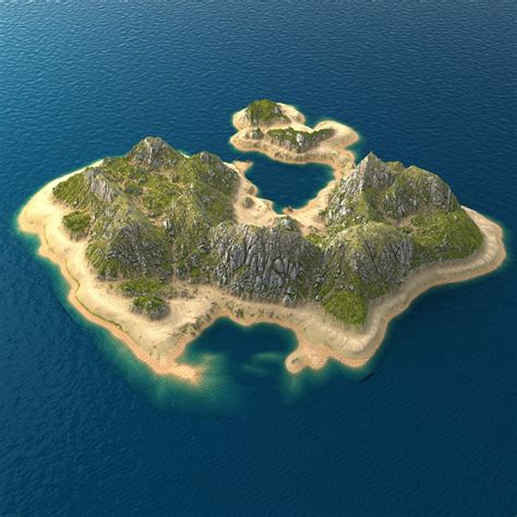 D Realistic Tropical Island Model