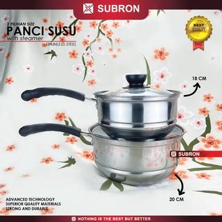 Jual Subron Panci Susu Milk Pot Steamer Kukus Cm Cm Stainless