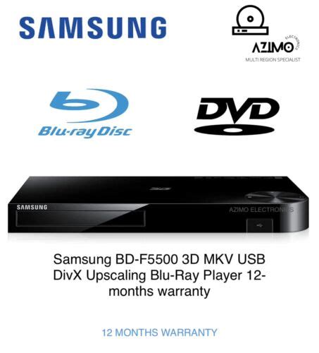 Samsung Bd F D Mkv Usb Divx Upscaling Blu Ray Player Months