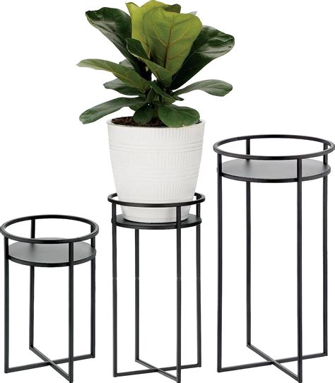 Amazon MDesign Metal Mid Century Planter Indoor Outdoor Stands For